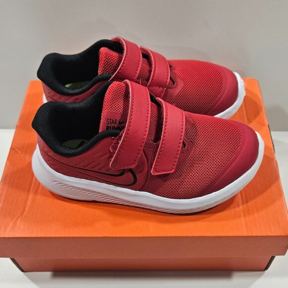 Nike Star Runner 2 Toddler Shoes Red/Black Size 9C - Like Newn - Picture 1 of 8